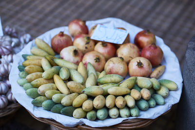 Close-up of fruits for sale in market