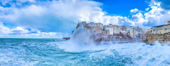 Panoramic view of sea against sky