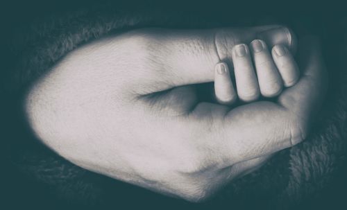 Close-up of human hand