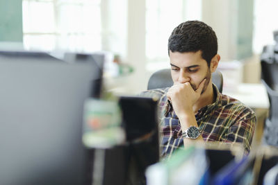 Businessman working in creative office