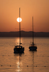 A beautiful sunset in the south of france