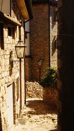 Narrow street between buildings