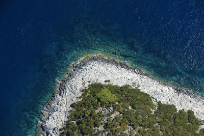 High angle view of beach