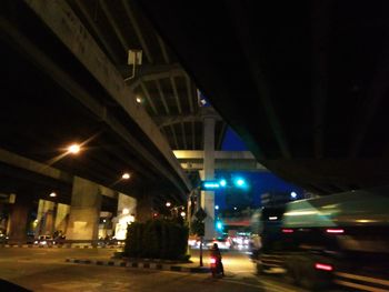 Traffic on road at night