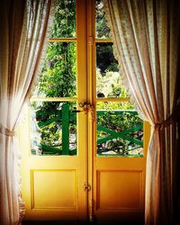 Close-up of window on window sill