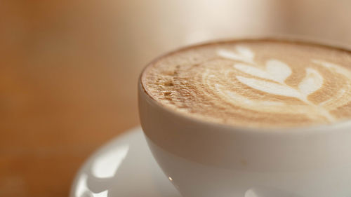 Close-up of coffee on table