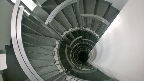 Low angle view of spiral staircase