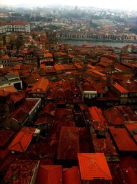 High angle shot of townscape