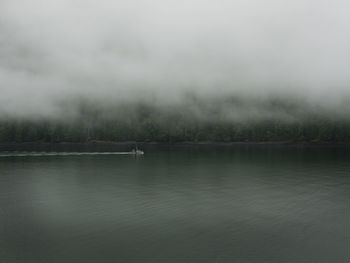 Cloudy sky in foggy weather