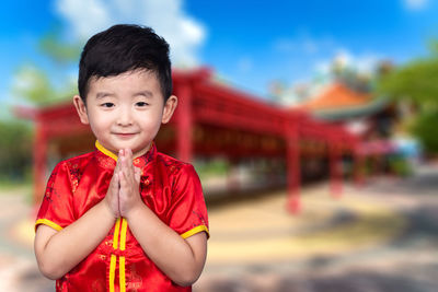 Portrait of cute boy