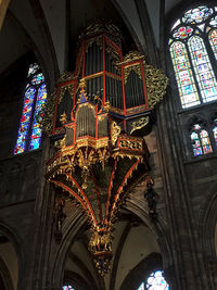 Low angle view of ceiling of church