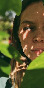 Close-up of young woman