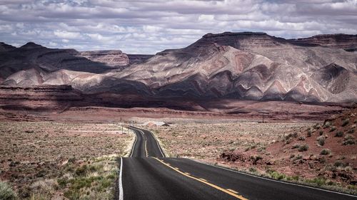 Road passing through mountains