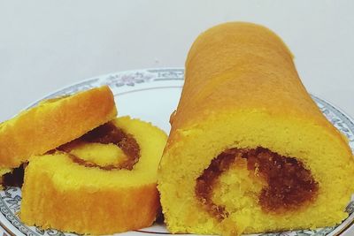 Close-up of cake on table