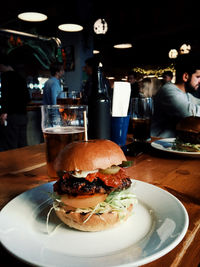 Close-up of food on table in restaurant