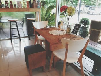 Chairs and table in room