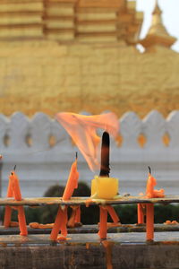 Row of temple against building