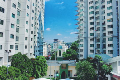 Low angle view of residential buildings