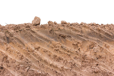 Scenic view of desert against clear sky