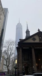 Low angle view of buildings against sky