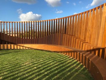 View of railing against sky