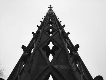 Low angle view of temple against clear sky