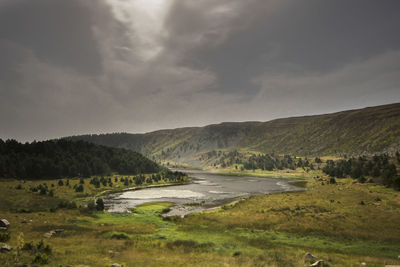 Lake in lagunas de neila in burgos province in spain