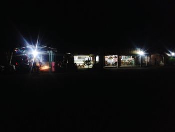 Illuminated street light at night