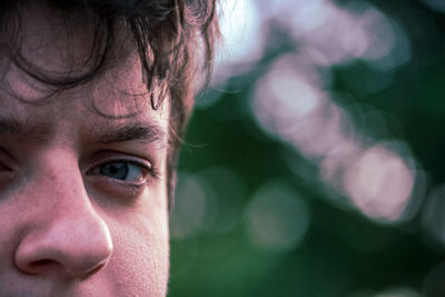 Close-up portrait of young man