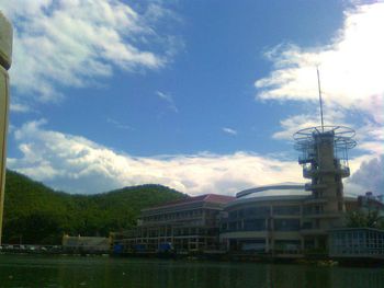 Built structure against cloudy sky