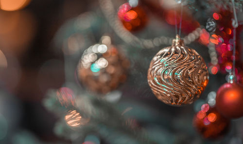 Close-up of christmas decorations