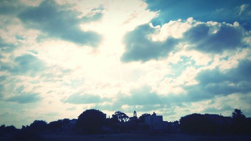 Built structure against cloudy sky