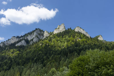 Low angle view of mountain against sky