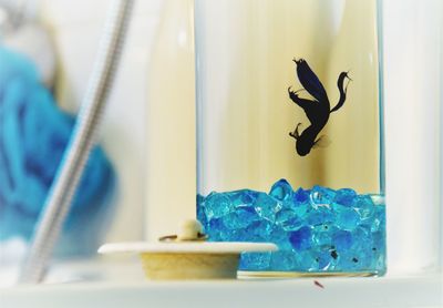 Close-up of an animal representation on table