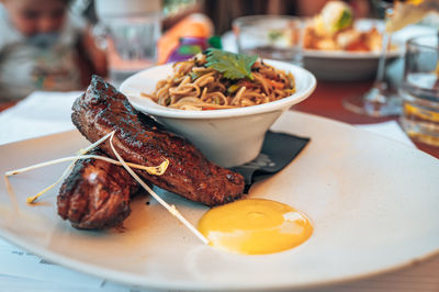 Close-up of food in plate