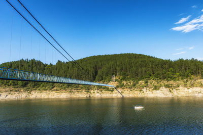 Bridge over river against sky