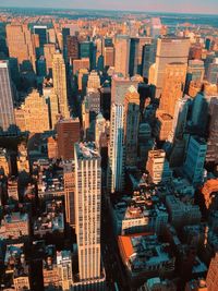 Aerial view of buildings in city