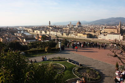 High angle view of a city