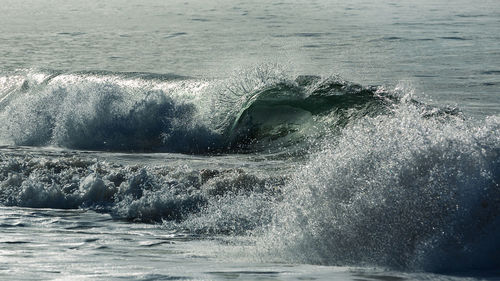 Water splashing in sea