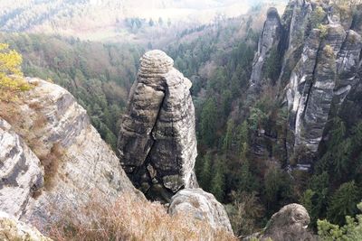 Rock formations on landscape