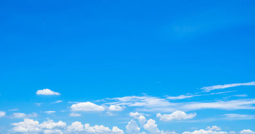 Low angle view of clouds in blue sky