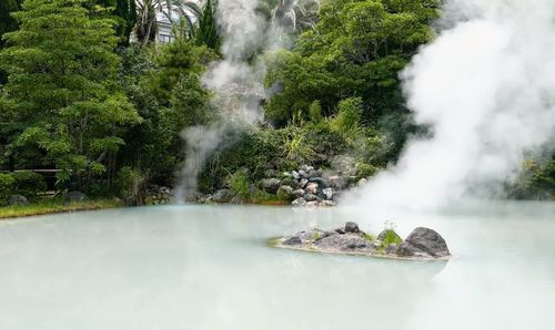 Scenic view of waterfall