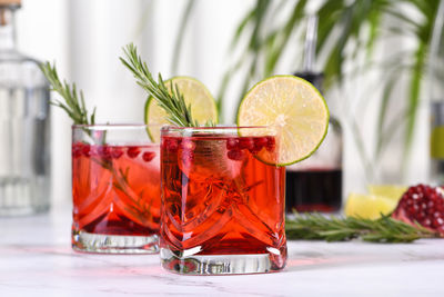 Close-up of drink on table