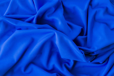Full frame shot of blue fabric