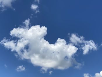 Low angle view of clouds in blue sky