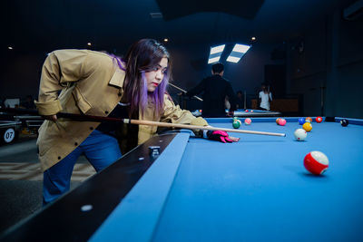 Man playing pool