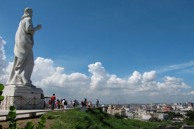 Tourists at jesus christ statue