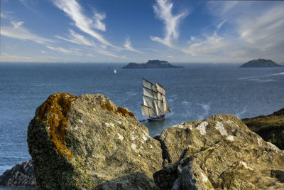 Scenic view of sea against sky