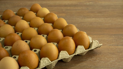 High angle view of fruits on table