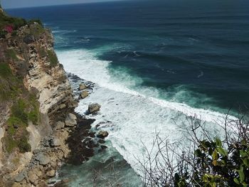 High angle view of beach